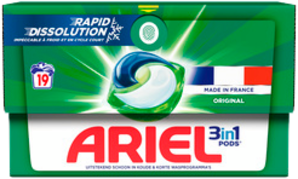 LESSIVE PODS 3 EN 1 ORIGINAL X 19
ARIEL