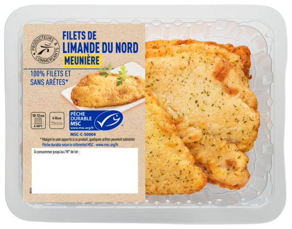 FILET DE LIMANDE DU NORD MEUNIÈRE MSC 