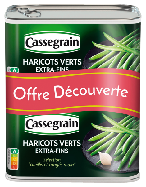 HARICOTS VERTS EXTRA-FINS SÉLECTION CUEILLIS ET RANGÉS MAIN
CASSEGRAIN