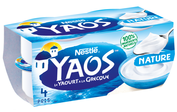 YAOURT À LA GRECQUE NATURE
YAOS NESTLÉ