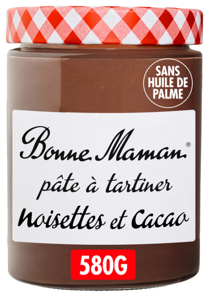 PÂTE À TARTINER NOISETTES ET CACAO SANS HUILE DE PALME
BONNE MAMAN