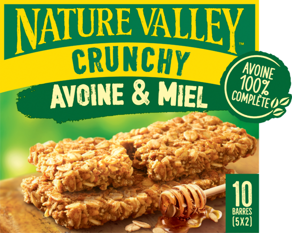 BARRE DE CÉRÉALES CRUNCHY AVOINE & MIEL
NATURE VALLEY