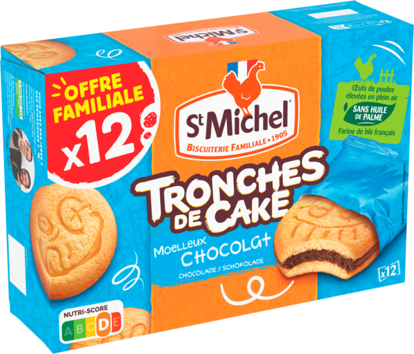 TRONCHES DE CAKE MOELLEUX 
ST MICHEL