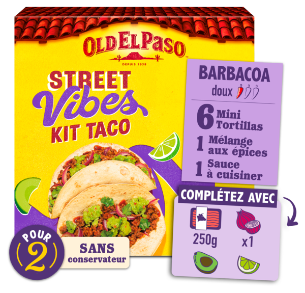 KIT STREET VIBES SAVEUR BARBACOA
OLD EL PASO