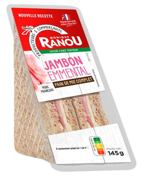 SANDWICH TRIANGLE JAMBON EMMENTAL 
MONIQUE RANOU