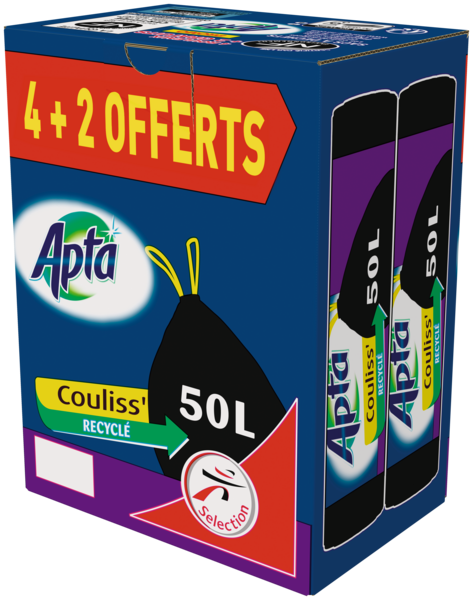 SACS POUBELLE LIENS COULISSANTS 10X50L
APTA