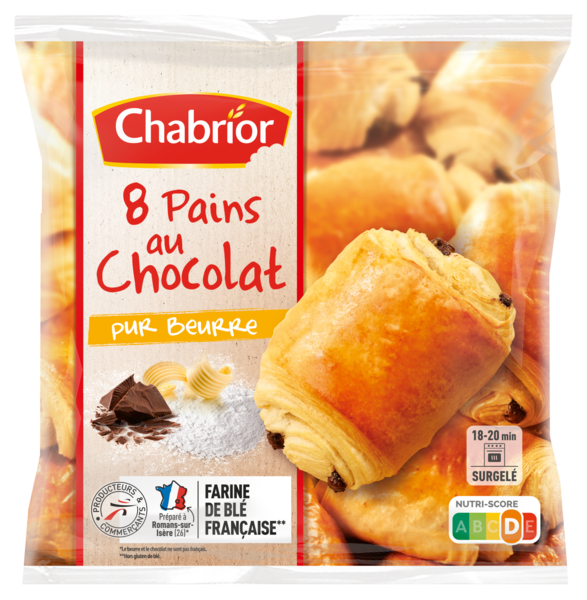 8 PAINS AU CHOCOLAT SURGELÉS 
CHABRIOR