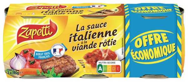 LA SAUCE  ITALIENNE À LA VIANDE RÔTIE
ZAPETTI