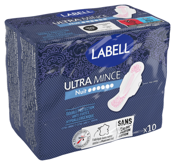 SERVIETTES ULTRA MINCE NUIT AVEC AILETTES X10
LABELL