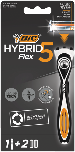 RASOIR JETABLE HYBRID FLEX 5 + 2 RECHARGES
BIC