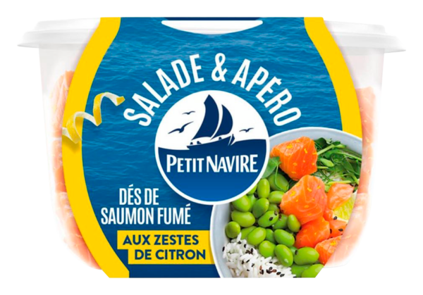 DÉS DE SAUMON APÉRO ET SALADE AUX ZESTES DE CITRON
PETIT NAVIRE