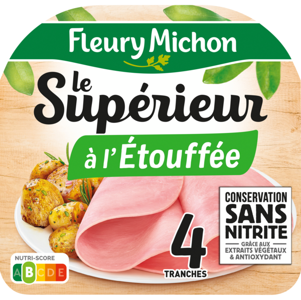 JAMBON LE SUPÉRIEUR À L'ÉTOUFFÉE CONSERVATION SANS NITRITE
FLEURY MICHON