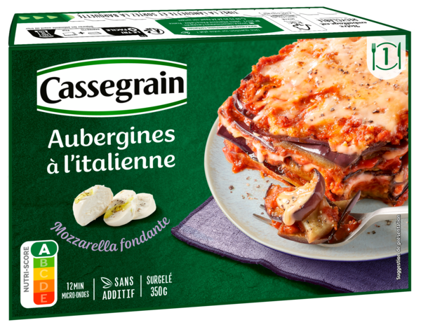 AUBERGINES À L'ITALIENNE SURGELÉES 
CASSEGRAIN