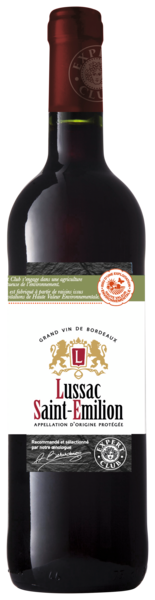 AOP LUSSAC SAINT-EMILION ROUGE
EXPERT CLUB HVE3