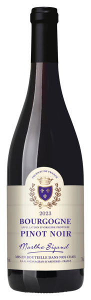 AOP BOURGOGNE PINOT NOIR ROUGE
MARTHE SIGAUD