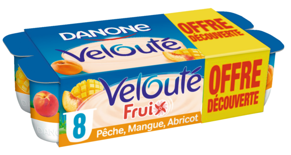 YAOURT VELOUTÉ FRUIX AUX FRUITS JAUNES EN OFFRE DÉCOUVERTE 
DANONE