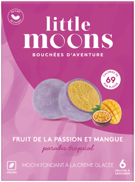 MOCHIS GLACÉS AU FRUIT DE LA PASSION ET MANGUE
LITTLE MOONS