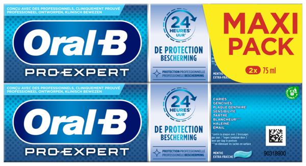 DENTIFRICE PRO EXPERT PROTECTION PROFESSIONNELLE MENTHE EXTRA FRAÎCHE
ORAL B