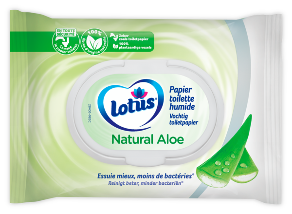 PAPIER TOILETTE HUMIDE NATURAL ALOÉ X42
LOTUS