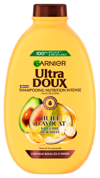 SHAMPOOING NUTRITION INTENSE HUILE D'AVOCAT BEURRE DE KARITÉ
ULTRA DOUX