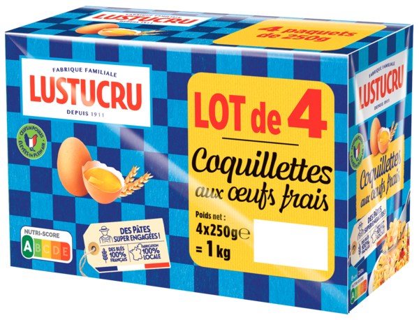 PÂTES AUX ŒUFS COQUILLETTE
LUSTUCRU