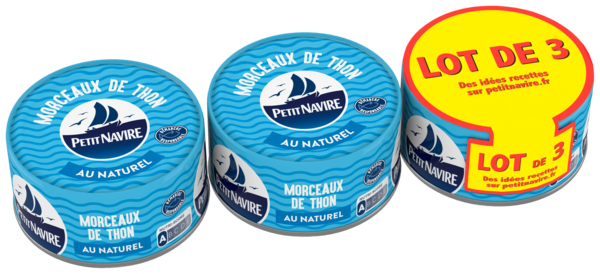 MORCEAUX DE THON NATUREL  DÉMARCHE RESPONSABLE
PETIT NAVIRE 