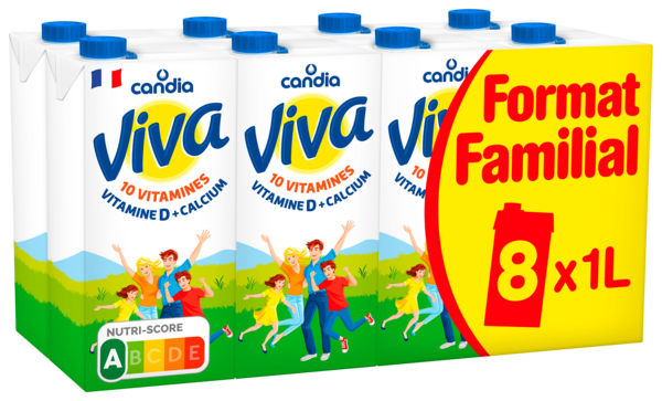 LAIT UHT VIVA 1%MG FF 
CANDIA