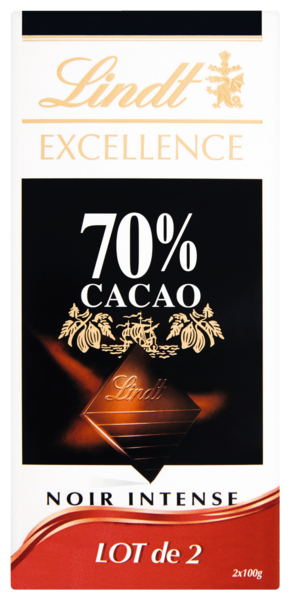 TABLETTE EXCELLENCE NOIR 70% CACAO
LINDT