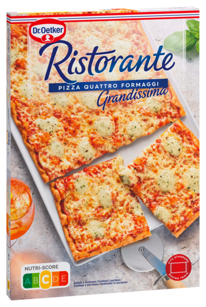 RISTORANTE PIZZA GRANDISSIMA QUATRO FORMAGGI SURGELÉE
DR OETKER