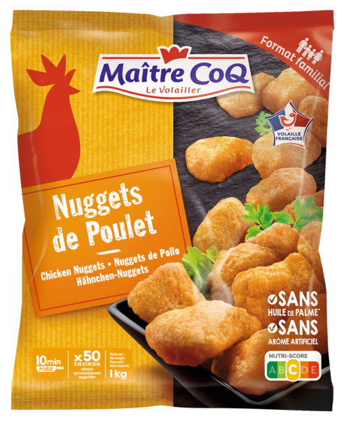 NUGGETS DE POULET SURGELÉS 
MAÎTRE COQ