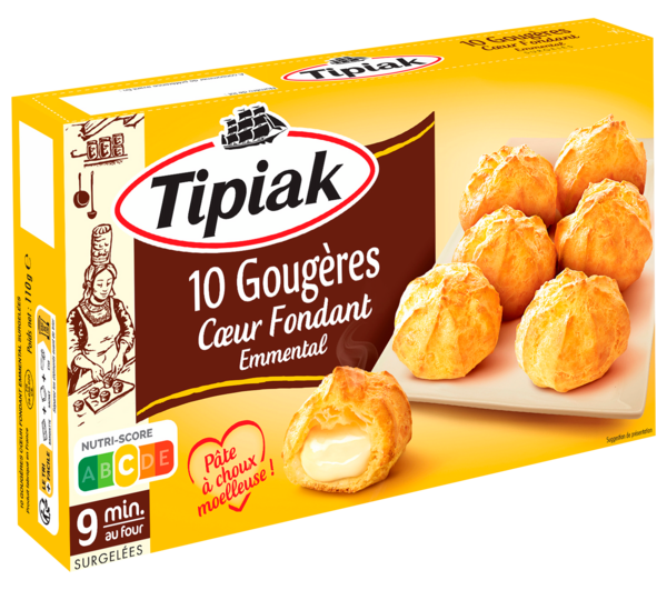 10 GOUGÈRES CŒUR FONDANT SURGELÉES 
TIPIAK