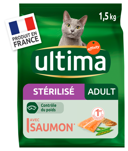 CROQUETTES CHAT STÉRILISÉ ADULTE SAUMON
ULTIMA