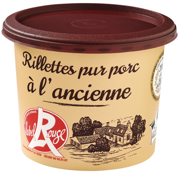 RILLETTES PUR PORC À L'ANCIENNE LABEL ROUGE 
BAHIER