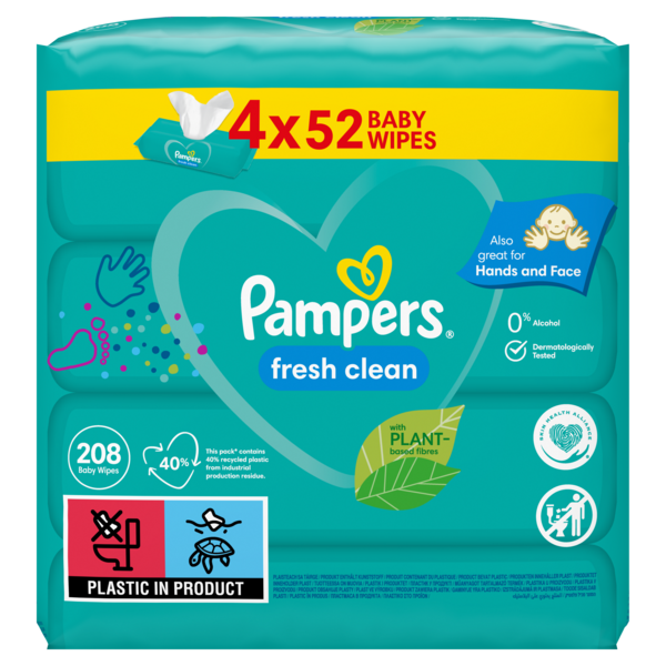 LINGETTES FRESH CLEAN 4X52
PAMPERS