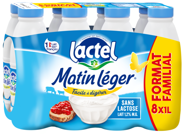 LAIT MATIN LÉGER UHT DEMI-ÉCRÉMÉ 
LACTEL