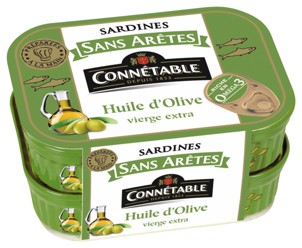 SARDINES SANS ARÊTES À L'HUILE D'OLIVE VIERGE EXTRA
CONNETABLE