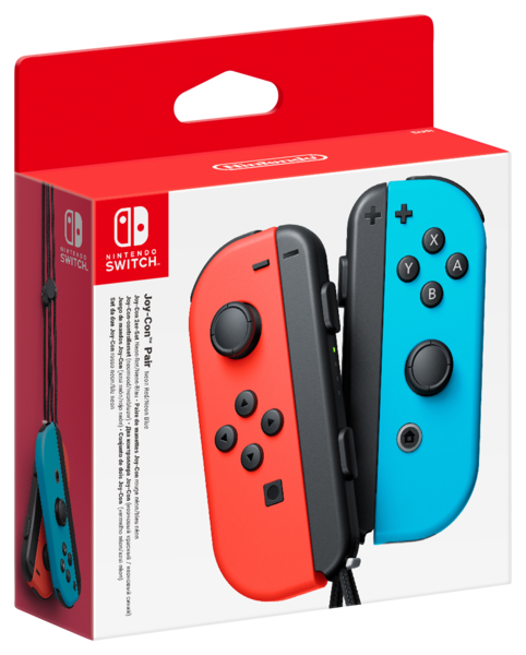 PAIRE DE MANETTES JOY-CON GAUCHE BLEU NÉON & DROITE ROUGE NÉON 
NINTENDO