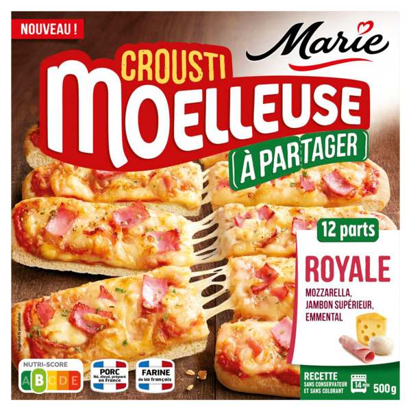 PIZZA CROUSTI MOELLEUSE À PARTAGER ROYALE SURGELÉE
