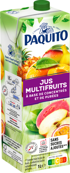 JUS À BASE DE CONCENTRÉS ET DE PURÉES MULTIFRUITS
