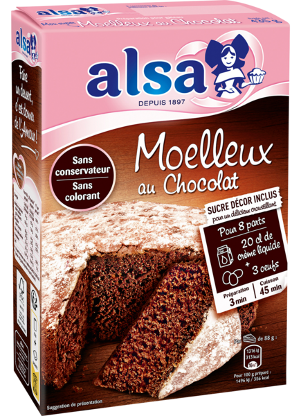 PRÉPARATION POUR  MOELLEUX CHOCOLAT
