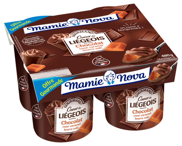 LIÉGEOIS CHOCOLAT CŒUR DE CARAMEL BEURRE SALÉ EN OFFRE GOURMANDE 
