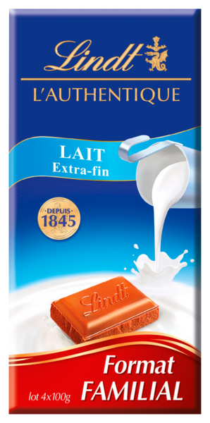 TABLETTE L'AUTHENTIQUE CHOCOLAT AU LAIT EXTRA FIN
