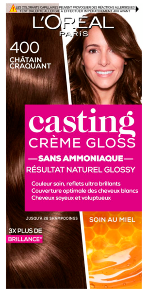 CRÈME GLOSS COLORATION 400 CHÂTAIN CRAQUANT
