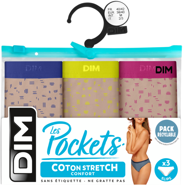 POCKET 3 SLIPS OU 3 BOXERS FEMME
