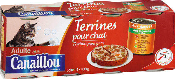 TERRINES POUR CHAT ADULTE VIANDES ET LÉGUMES
