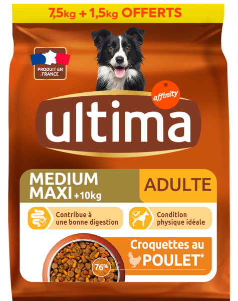 CROQUETTES POUR CHIEN MÉDIUM/MAXI ADULTE POULET
