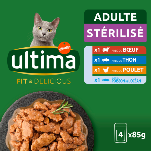 SACHET REPAS CHAT STÉRILISÉ VIANDES & POISSONS
