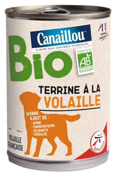 TERRINE BIO POUR CHIEN À LA VOLAILLE
