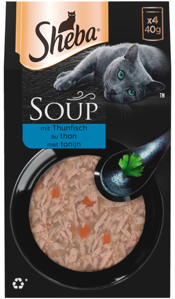 SOUPES SACHETS FRAÎCHEUR POUR CHAT AU THON
