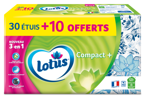 MOUCHOIRS ÉTUIS COMPACT X30 + 10 ÉTUIS OFFERTS
